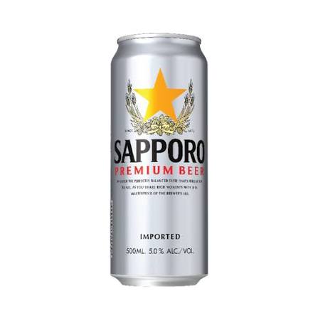 Sapporo Premium Beer silver can